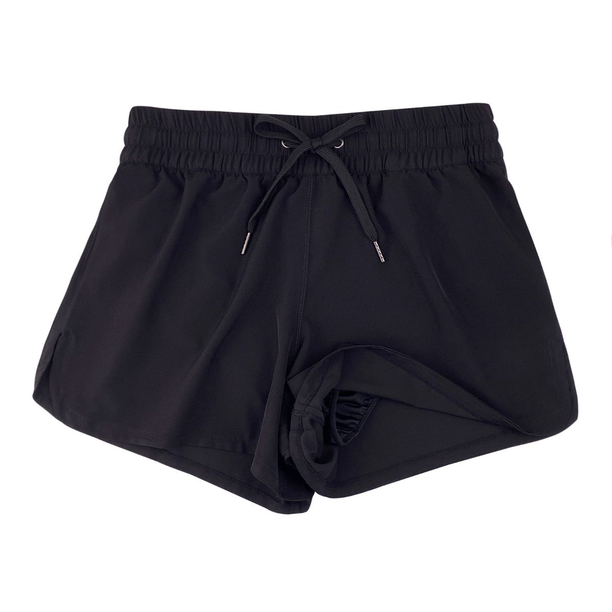 Playmakers, 4" Essential Run Short, Women, Black