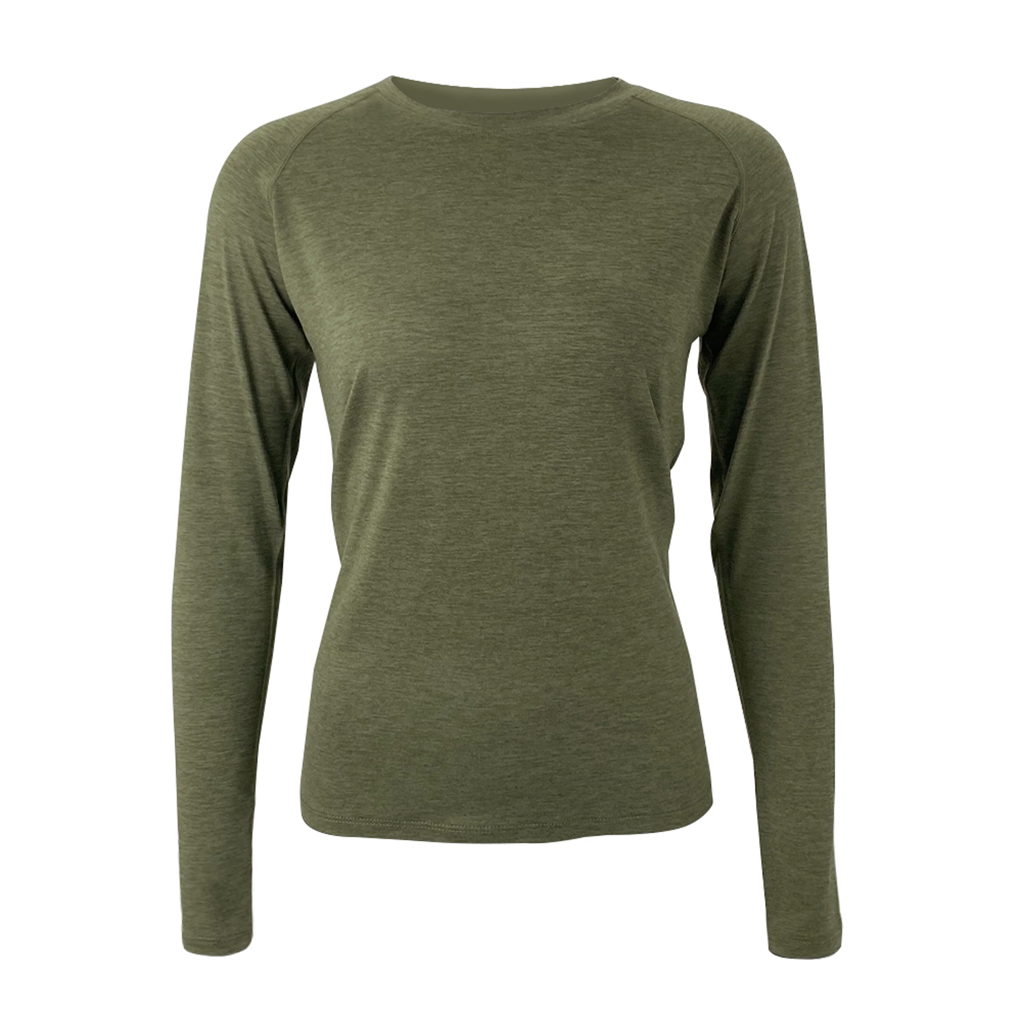 Playmakers, Playmakers Performance Tech Long Sleeve, Women, Heather Hunter Green (901)