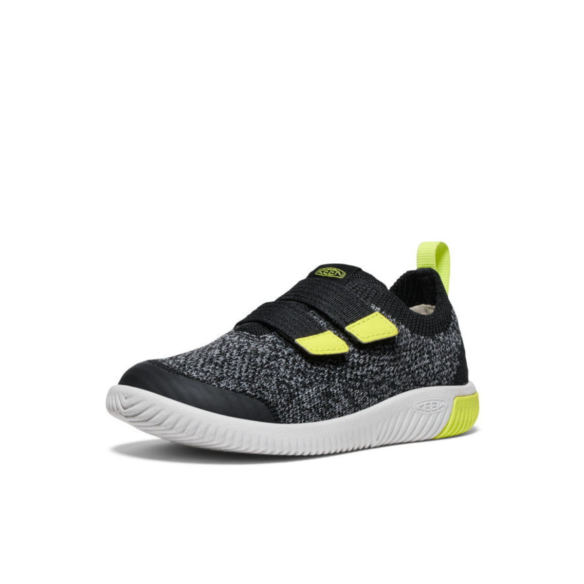 KEEN, KNX Knit Double Strap, Kids, Black/Evening Primrose