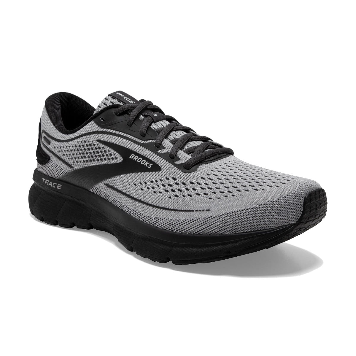 Brooks, Trace 2 Wide, Men, Alloy/Black/Ebony