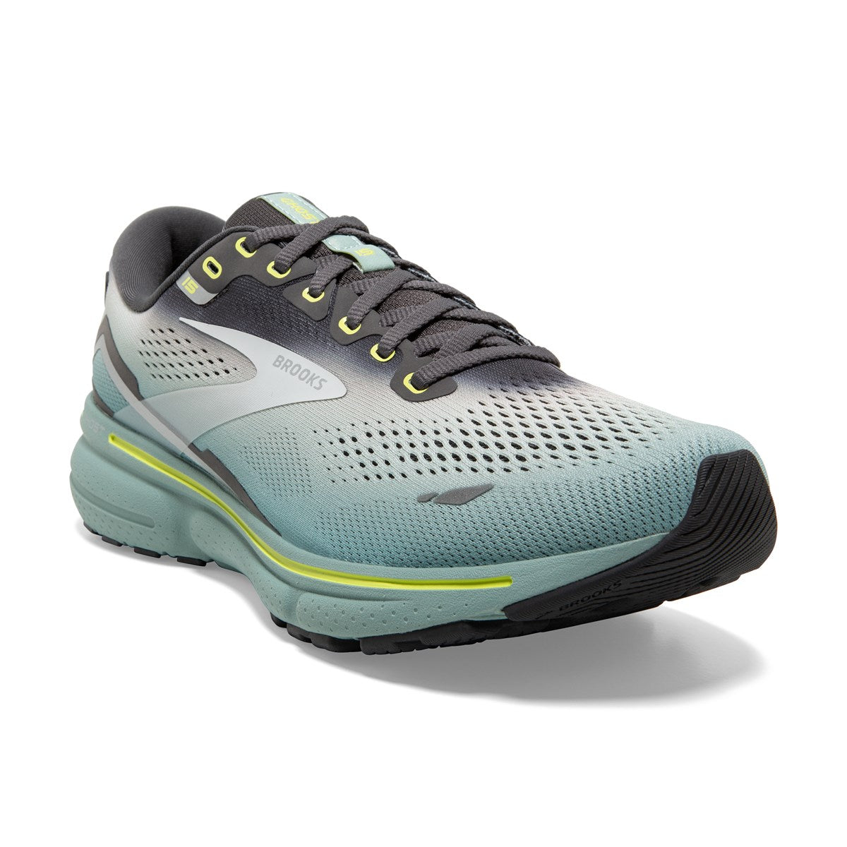 Brooks, Ghost 15, Men's, Grey/Oyster/Cloud Blue