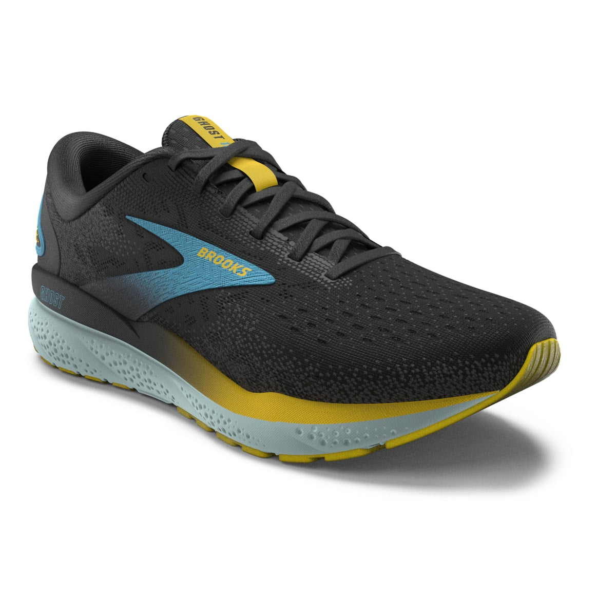 Brooks, Ghost 16 Wide, Men's, Black/Forged Iron/Blue