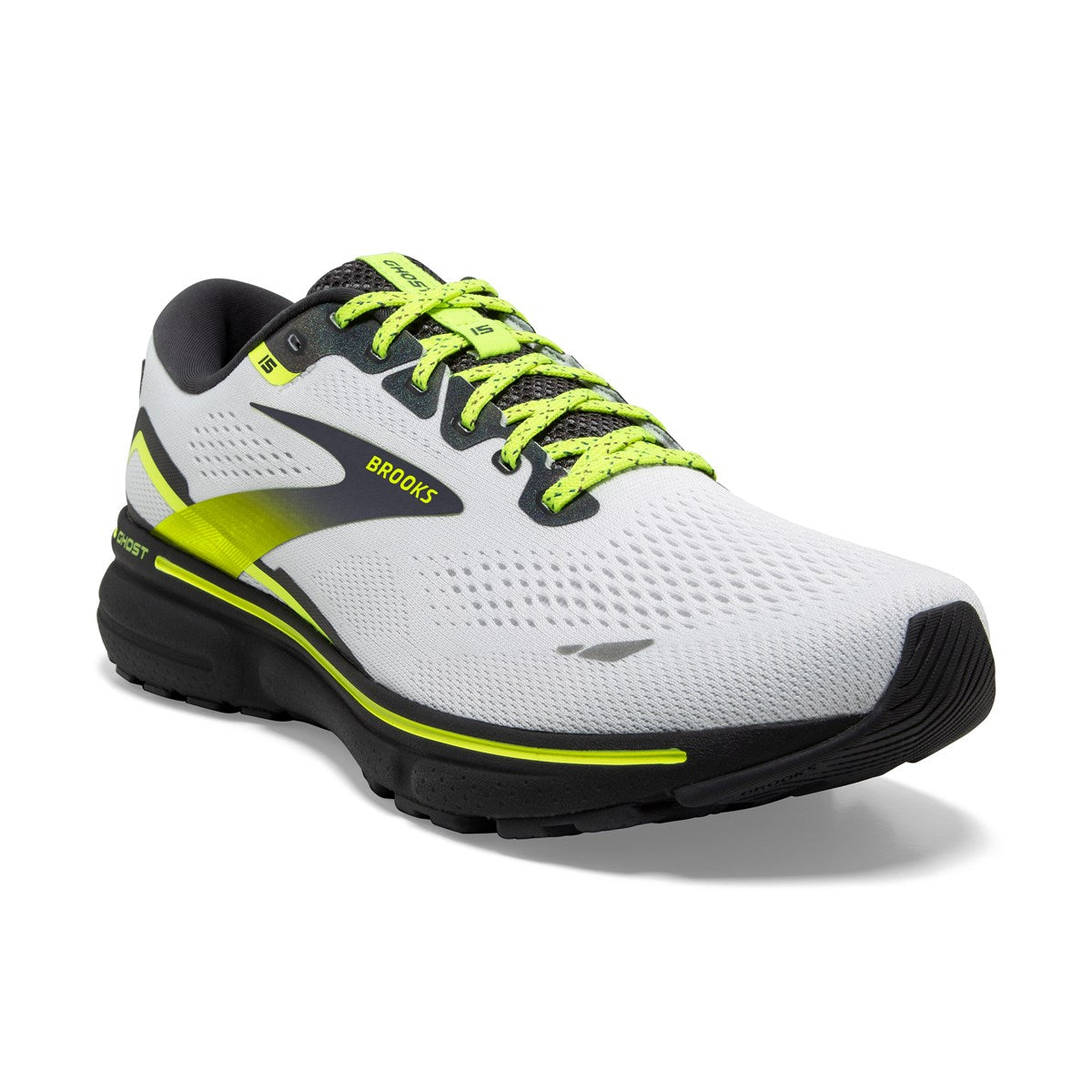 Brooks, Ghost 15, Women's, White/Ebony/Nightlife