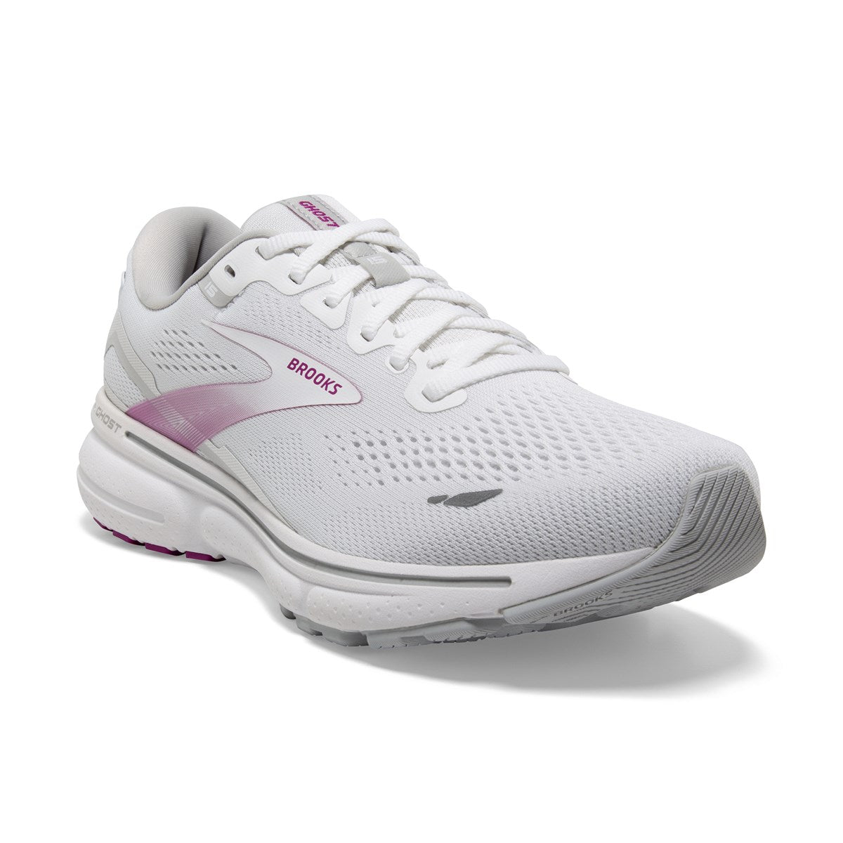 Brooks, Ghost 15, Women, White/Oyster/Viola