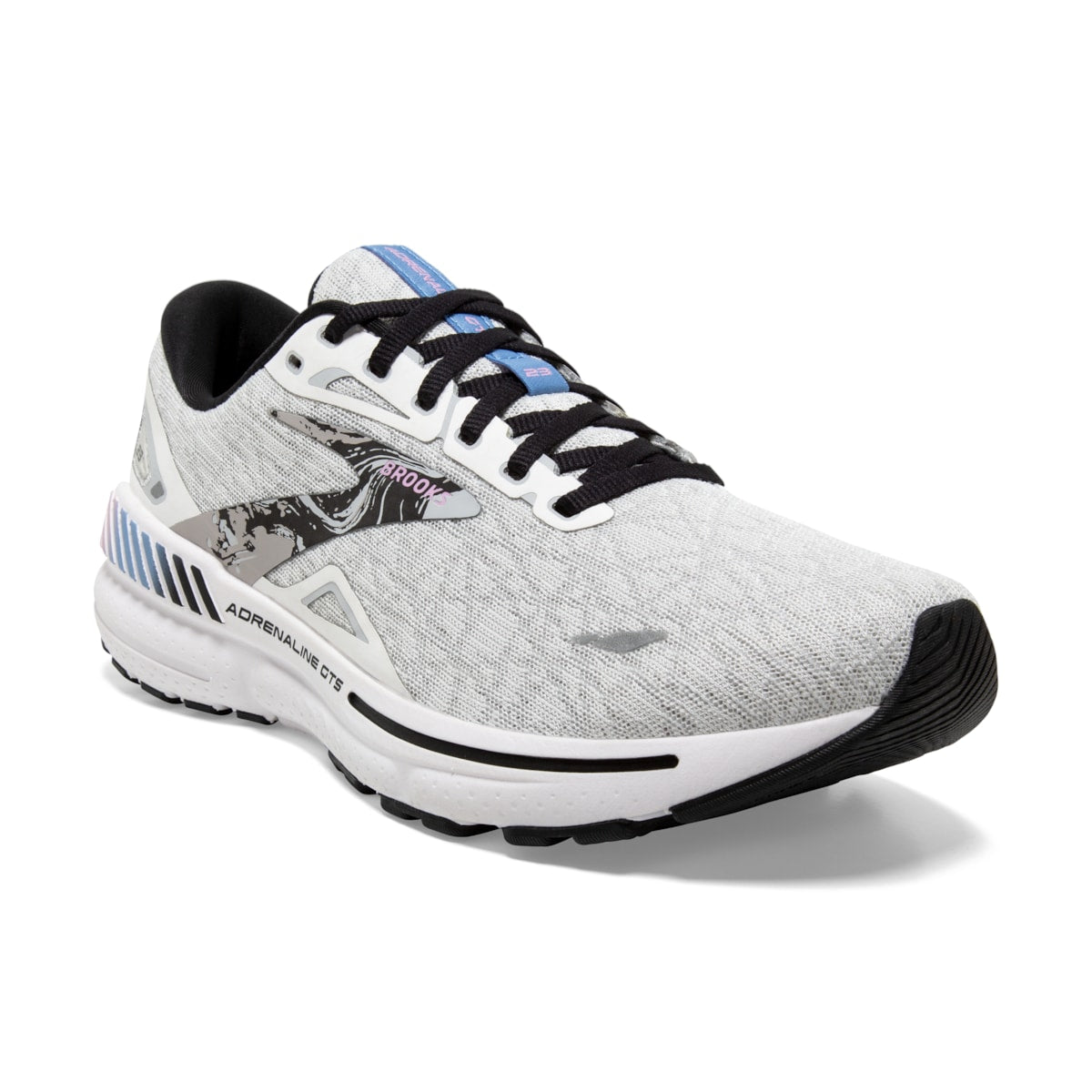 Brooks, Adrenaline GTS 23, Women's, White/Black/Orchid Bouquet