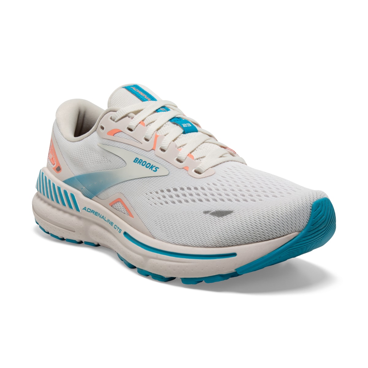 Brooks, Adrenaline GTS 23, Women's, Coconut/Papaya/Blue (152)