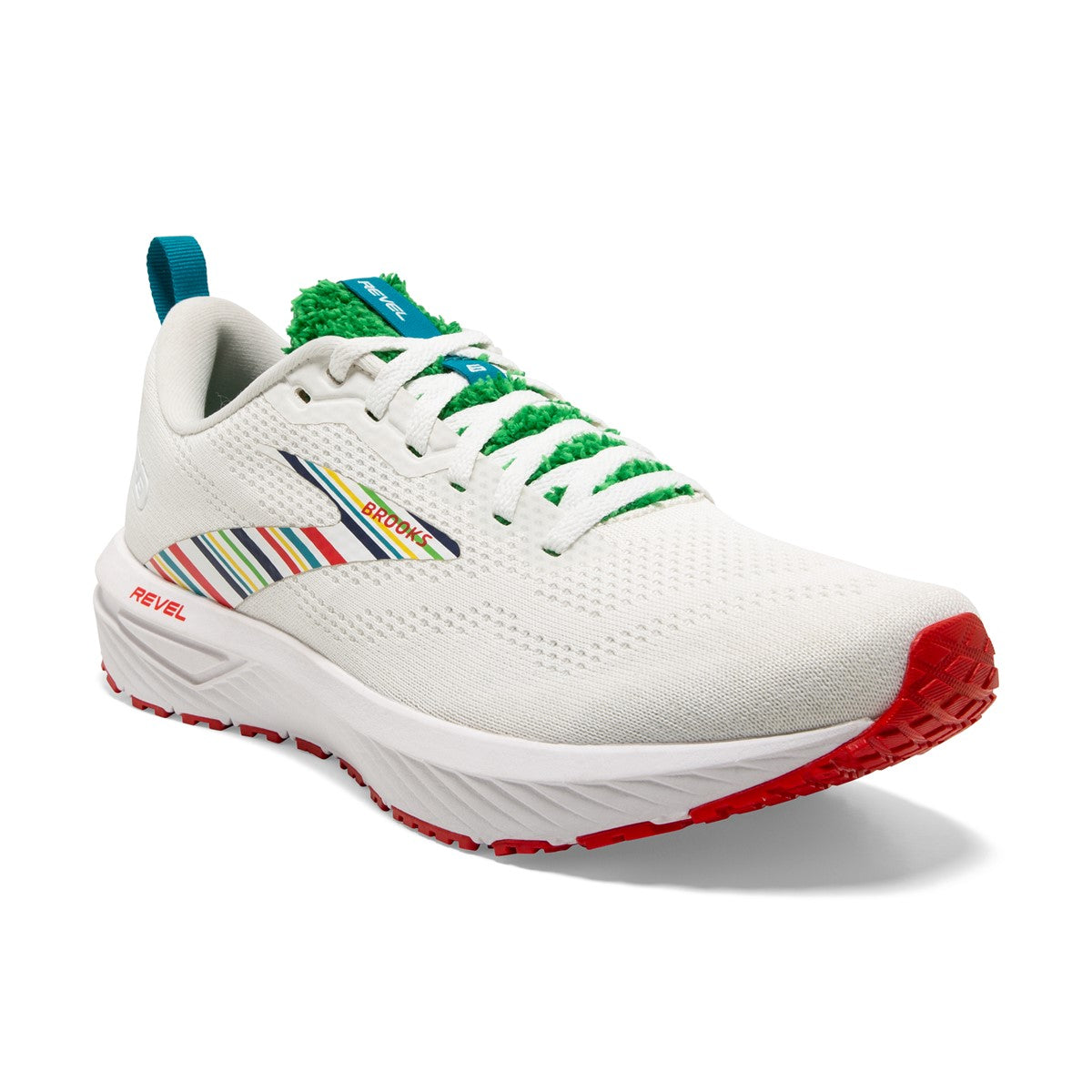 Brooks, Revel 6, Women, White/Green/Red