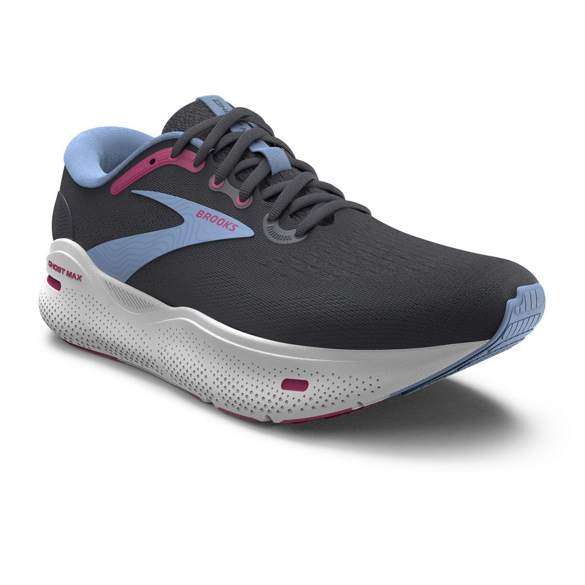 Brooks, Ghost Max Wide, Women, Ebony/Open Air/Lilac Rose 