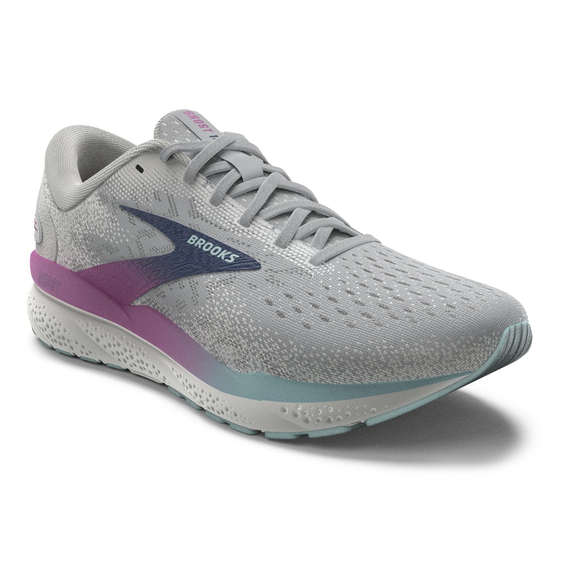 Brooks, Ghost 16, Women's, White/Grey/Estate Blue