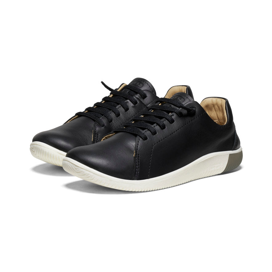 KEEN, KNX Leather Sneaker, Women's, Black/Star White