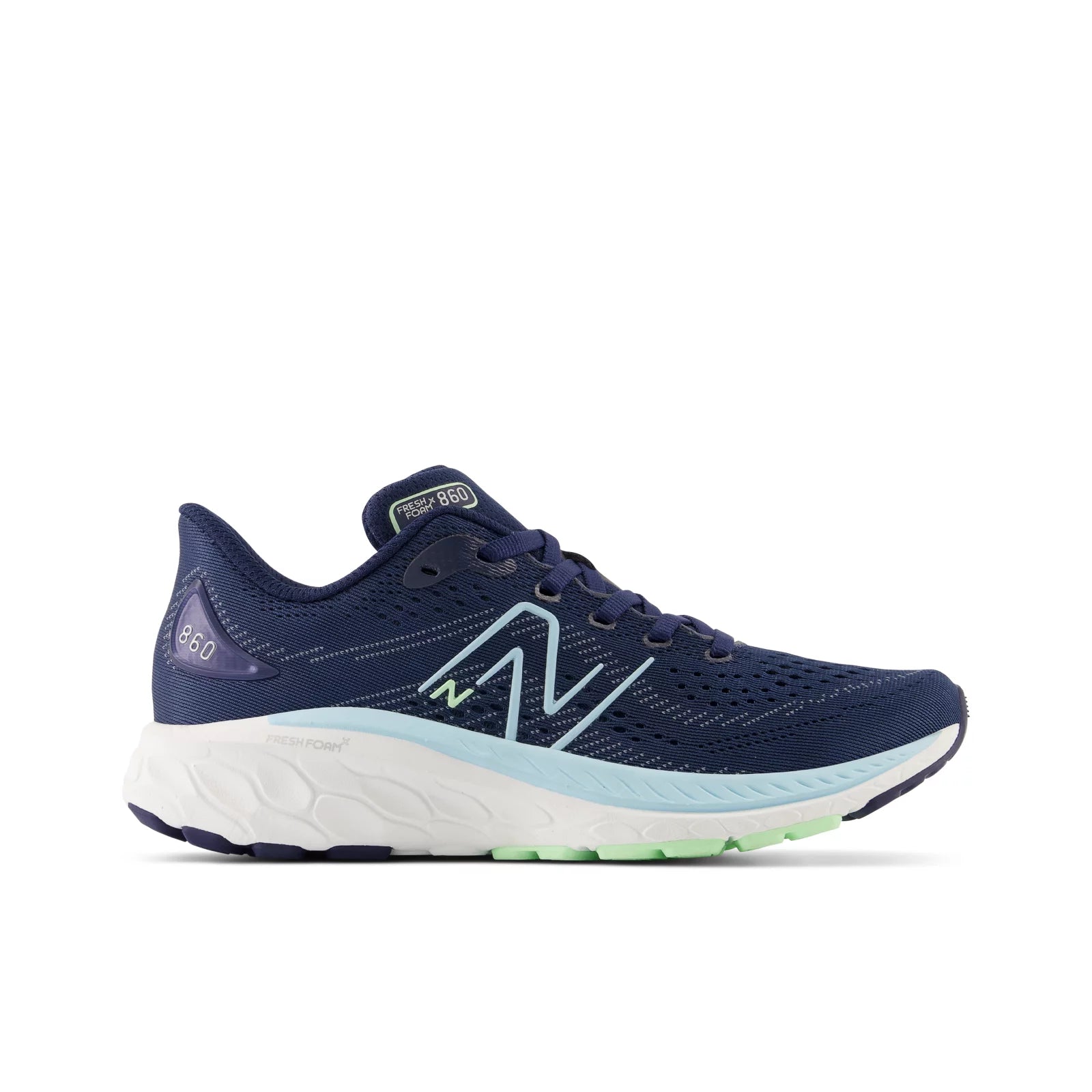 New Balance, Fresh Foam X 860v13 Wide, Kids, NB Navy/Bleach Blue/Green Aqua (N)