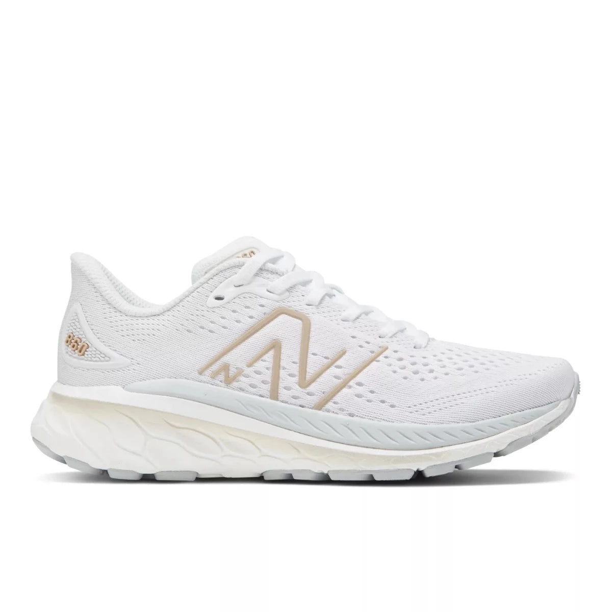 New Balance, Fresh Foam X 860v13, Women, White Light Aluminum Light Gold Metllic (W)