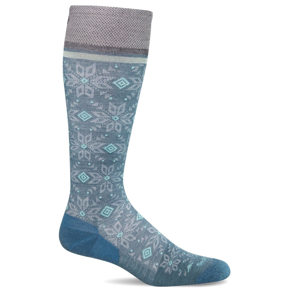 Sockwell, Winterland Graduated Compression Sock, Women, Blueridge w/Sparkle 