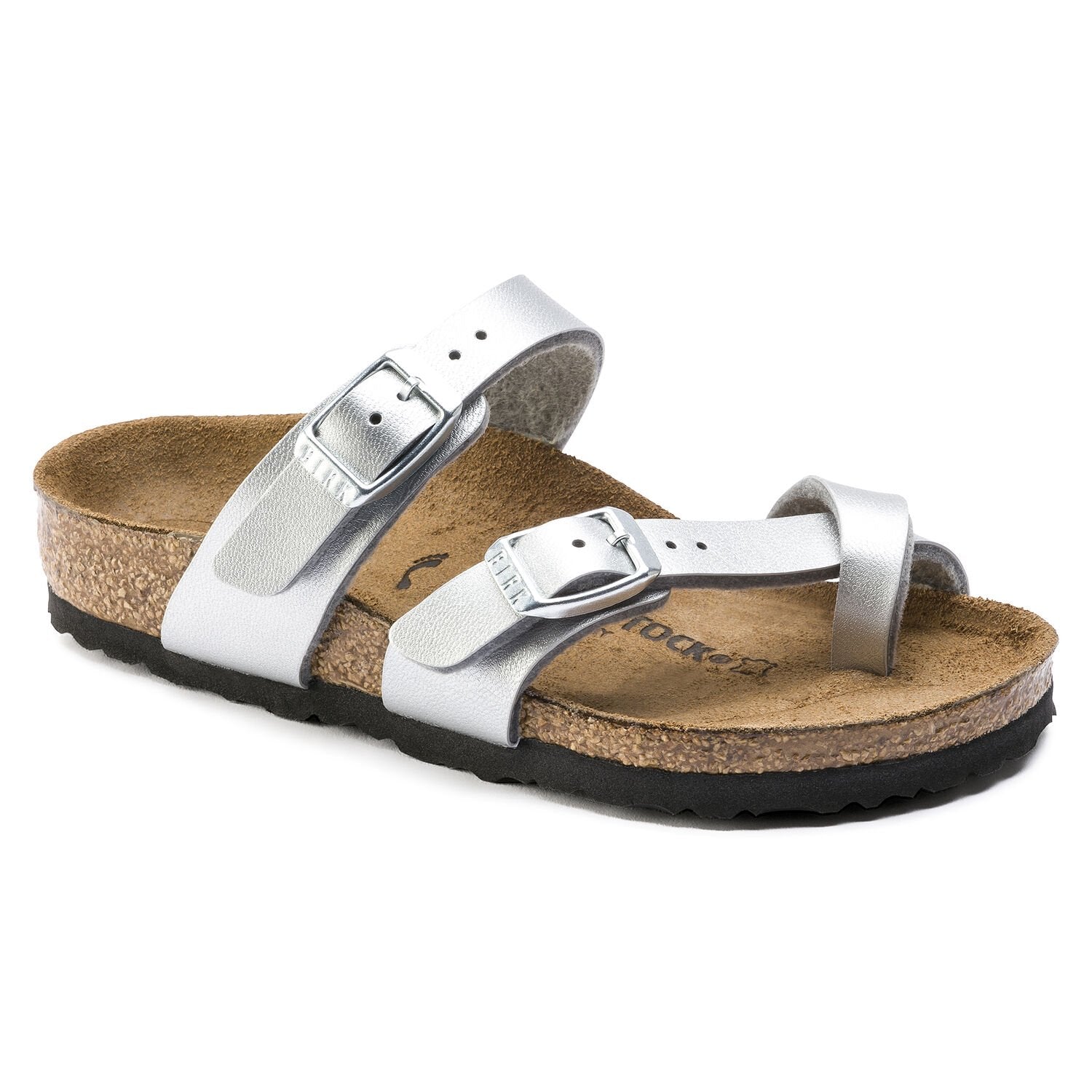 Birkenstock, Mayari Birkibuc Medium Width, Kids, Silver