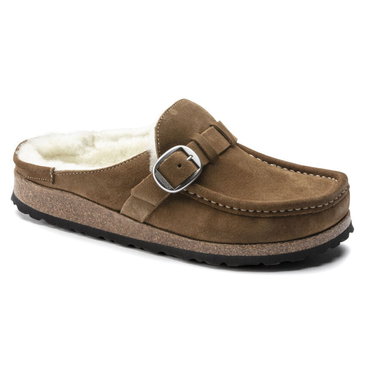 Birkenstock | Buckley Shearling Suede Leather | Women | Tea/Natural