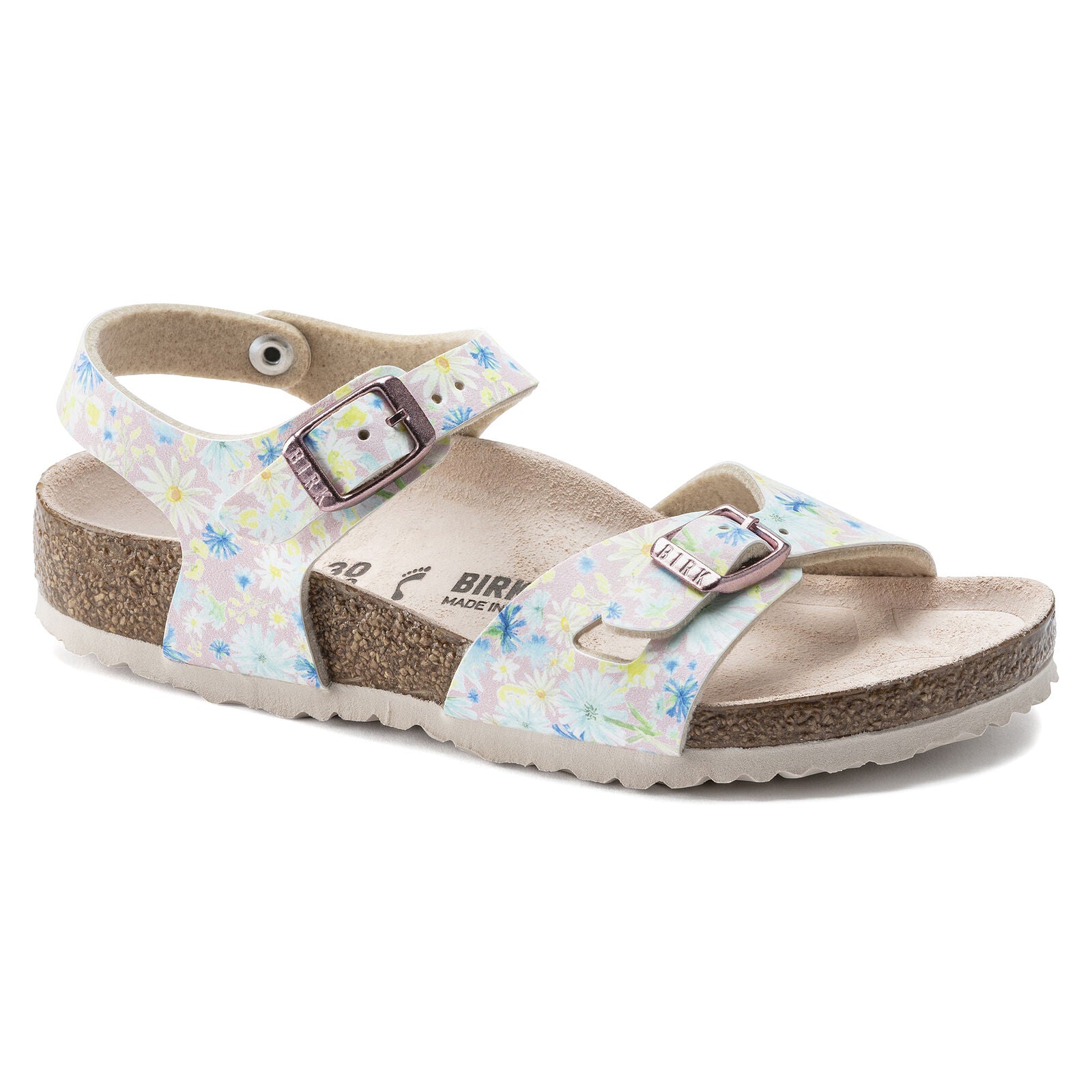 Birkenstock, Rio Birko-Flor Narrow Width, Kids, Pastel Floral