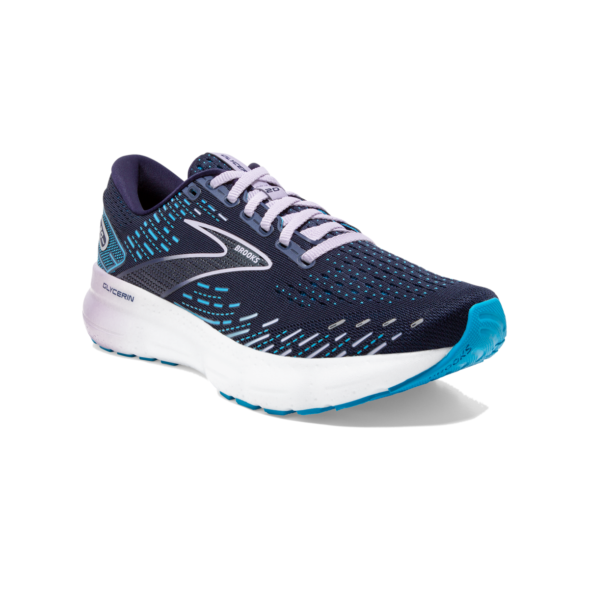 Brooks, Glycerin 20 Wide, Women, Peacoat/Ocean/Pastel Lilac