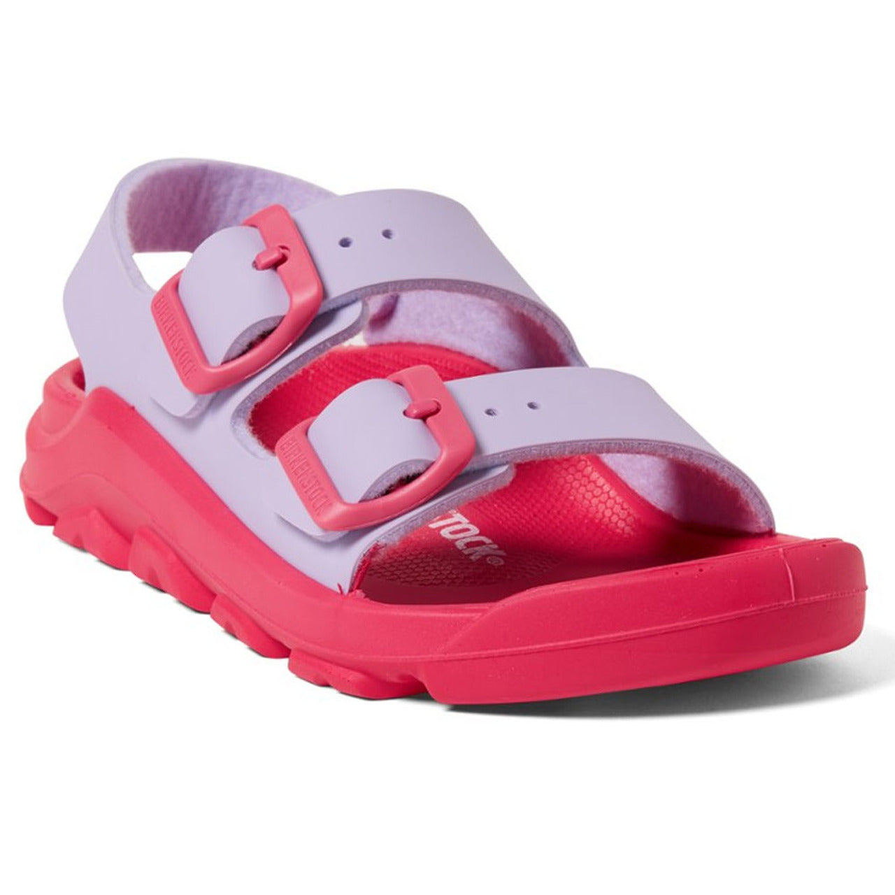 Birkenstock, Mogami Birko-Flor® Medium Width, Kids, Purple Fog/Pink