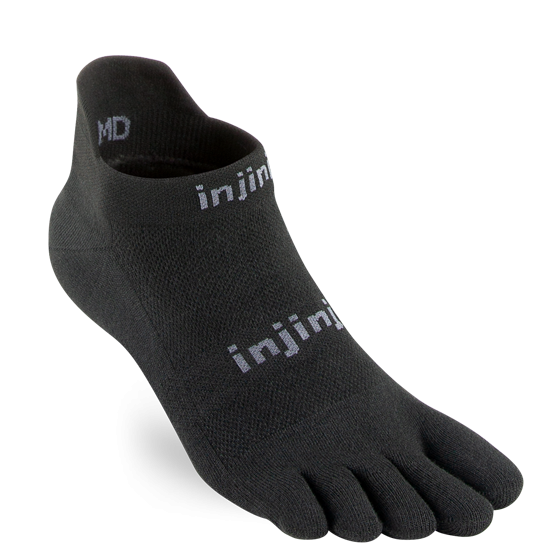 Injinji, Run Lightweight No Show, Unisex, Black