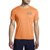 Brooks, Distance Short Sleeve 2.0, Men, Live Wire/Miles of Fun (834)