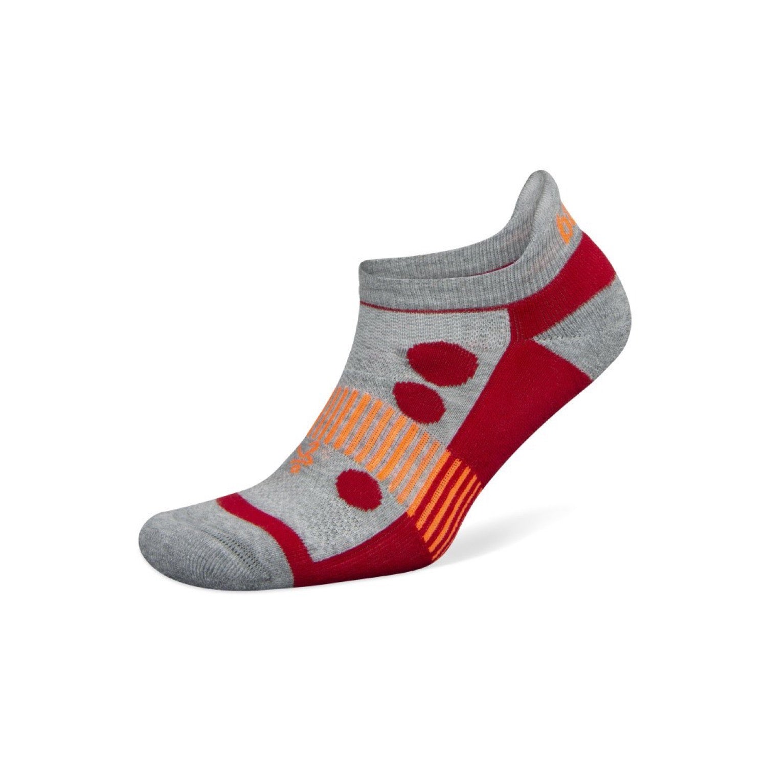 Balega, Hidden Cool 2 No Show, Kids, Mid Grey/Red (0339)