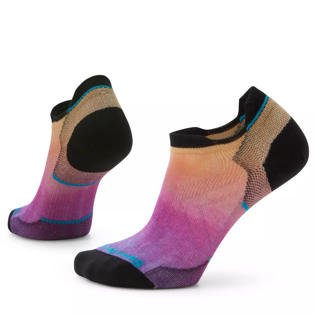 Smartwool, Run Zero Cushion Low Ombre Print Low Ankle Socks, Women, Ombre Tandoori Orange (823)