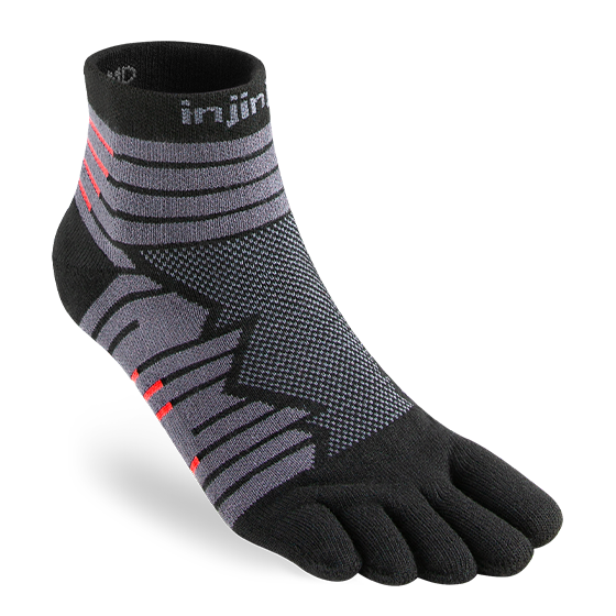 Injinji, Ultra Run Mini Crew, Unisex, Onyx