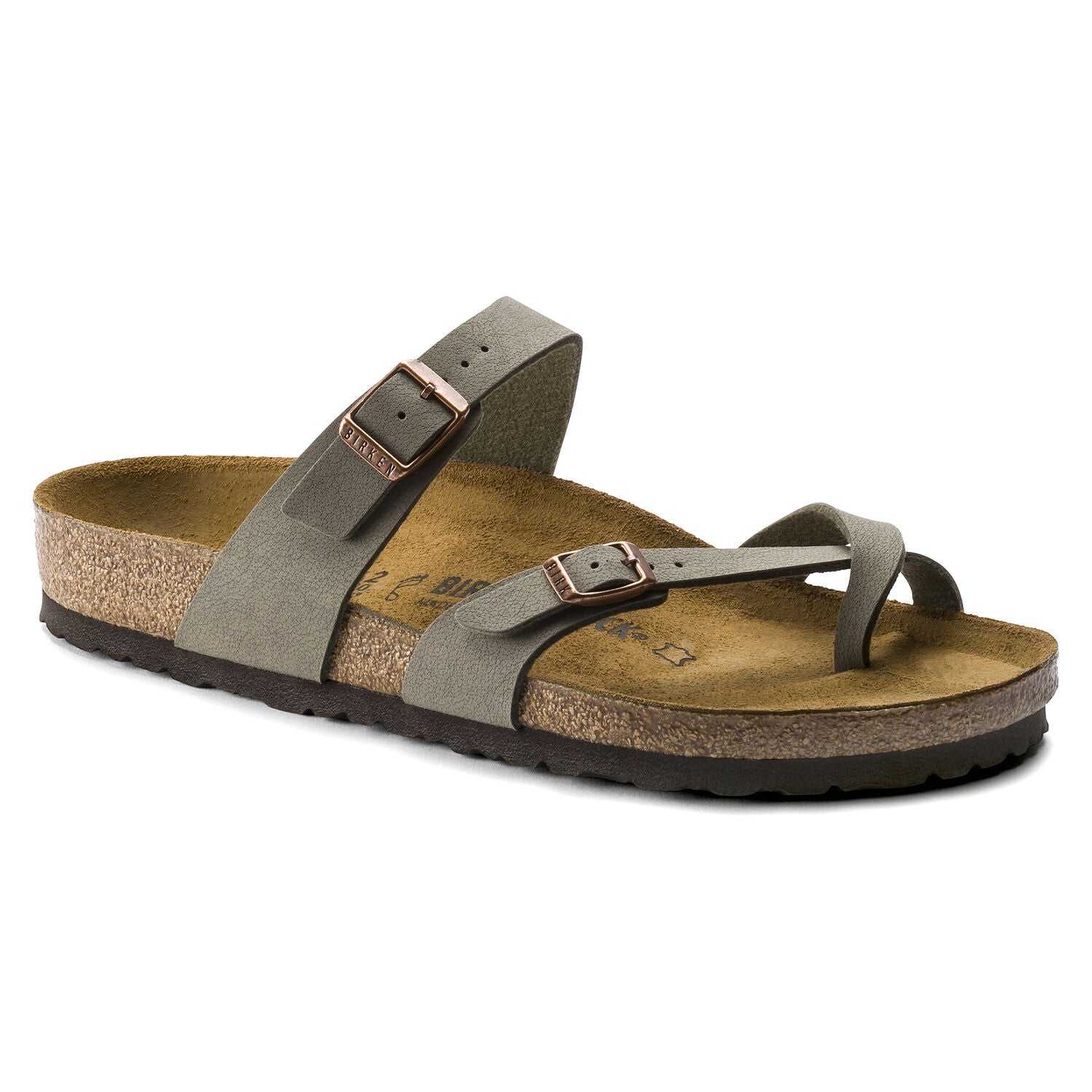 Birkenstock, Mayari Birkibuc Regular Width, Unisex, Stone