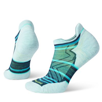 Smartwool, Run Targeted Cushion Low Ankle Socks, Women, Twilight Blue Striped