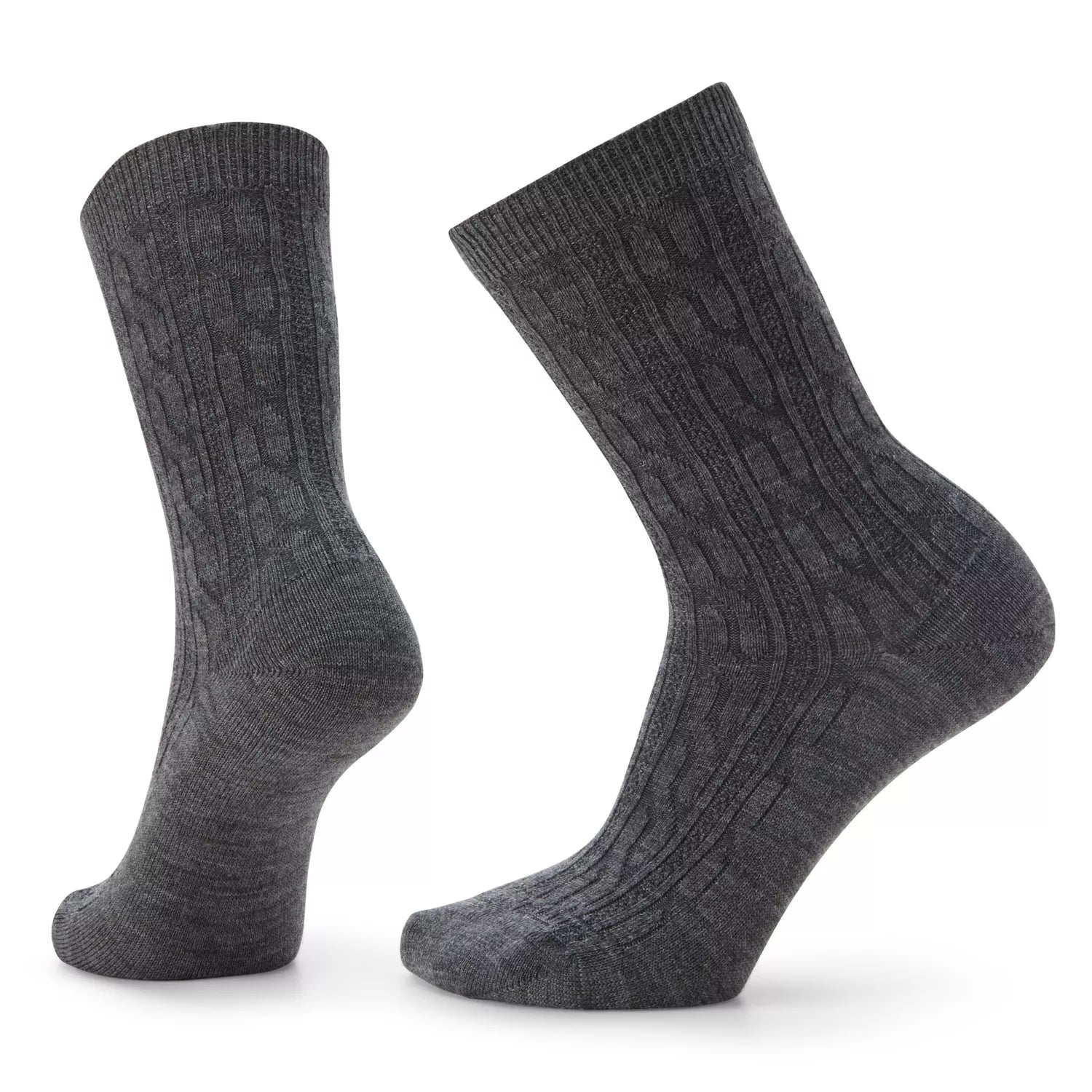 Smartwool, Cable Crew Sock, Women, Medium Grey