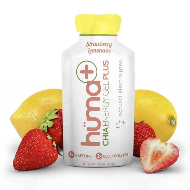 Huma, Energy Gel Plus, Strawberry Lemonade