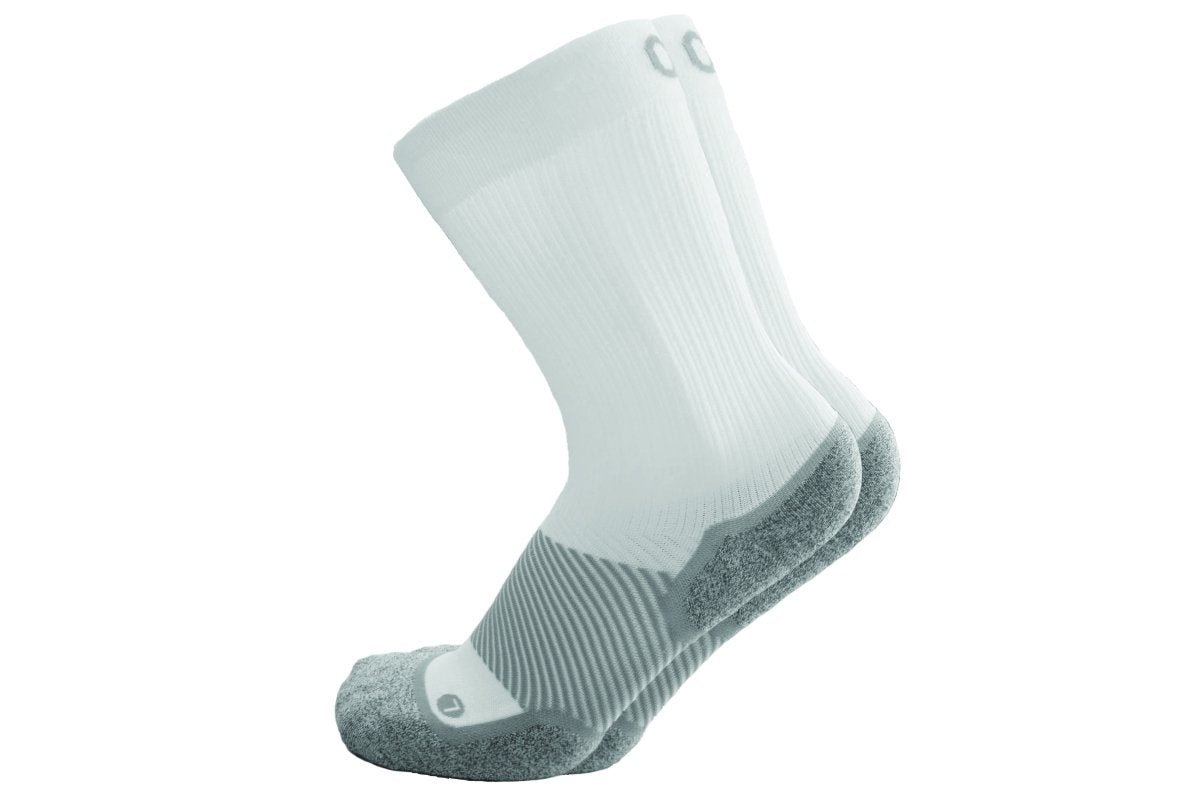 Os1st, WP4™+ WIDE Wellness Performance Crew Socks, Unisex, White