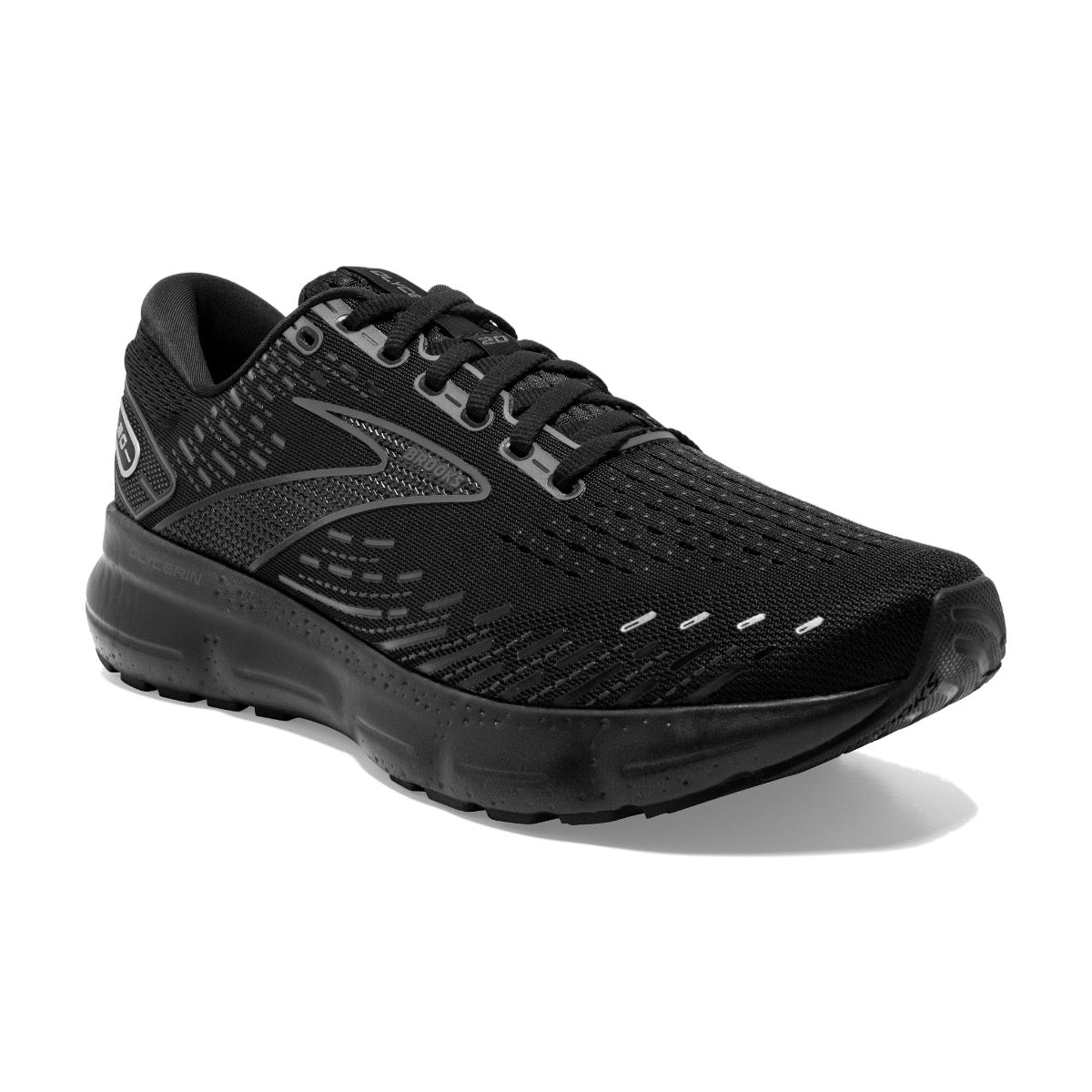 Brooks, Glycerin 20 Wide, Men, Black/Black/Ebony