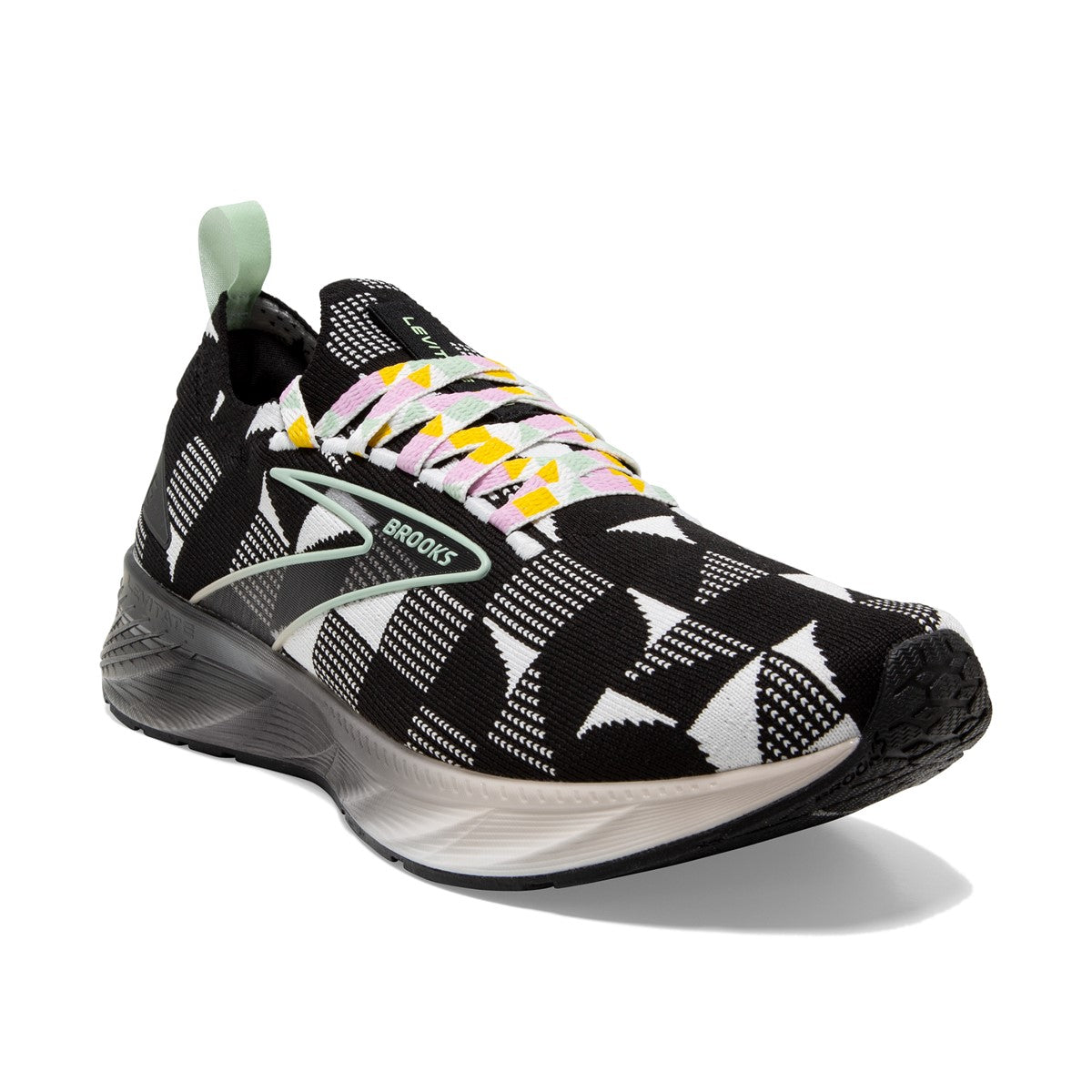 Brooks, Levitate StealthFit 6, Men, Black/White/Subtle Green