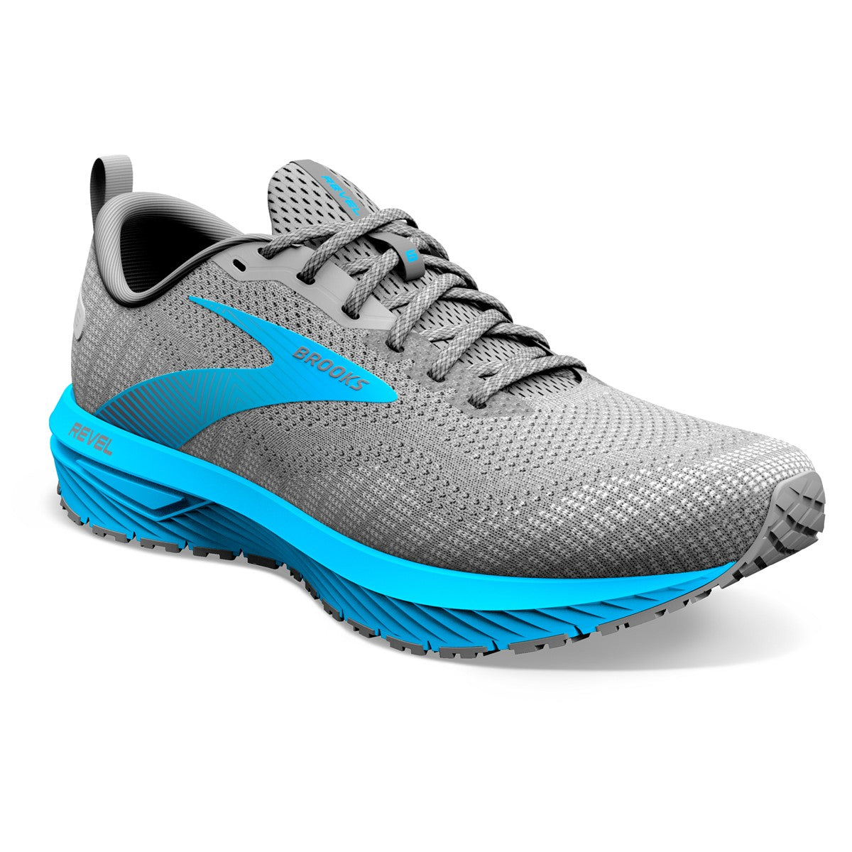 Brooks, Revel 6, Men, Blackened Pearl/Blue