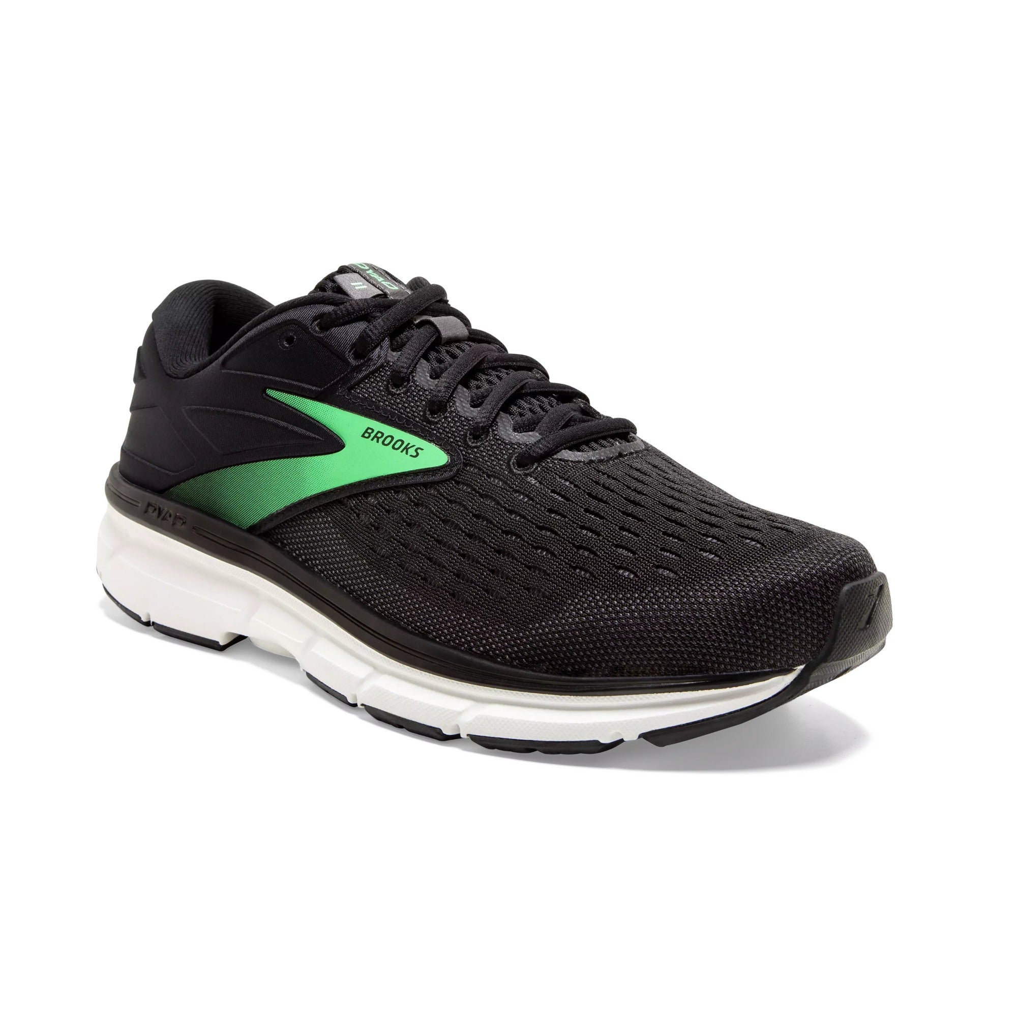 Brooks, Dyad 11 Extra Wide, Women, Black/Ebony/Green