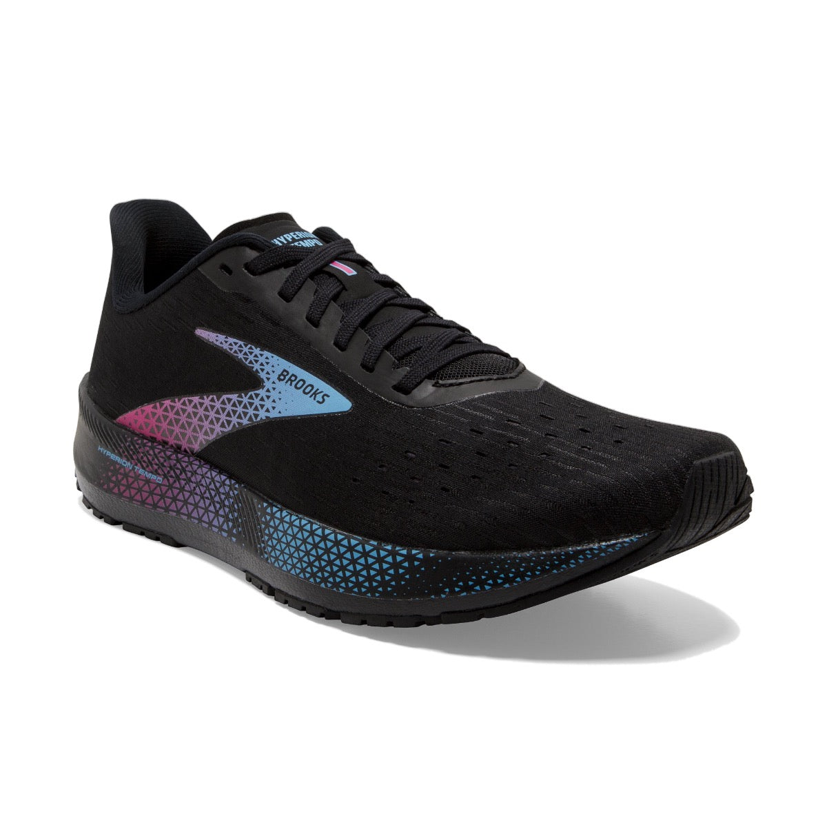 Brooks, Hyperion Tempo, Women, Black/Blissful Blue/Fuchsia