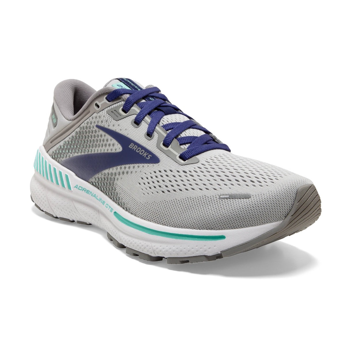 Brooks, Adrenaline GTS 22 Narrow, Women, Alloy/Blue/Green 