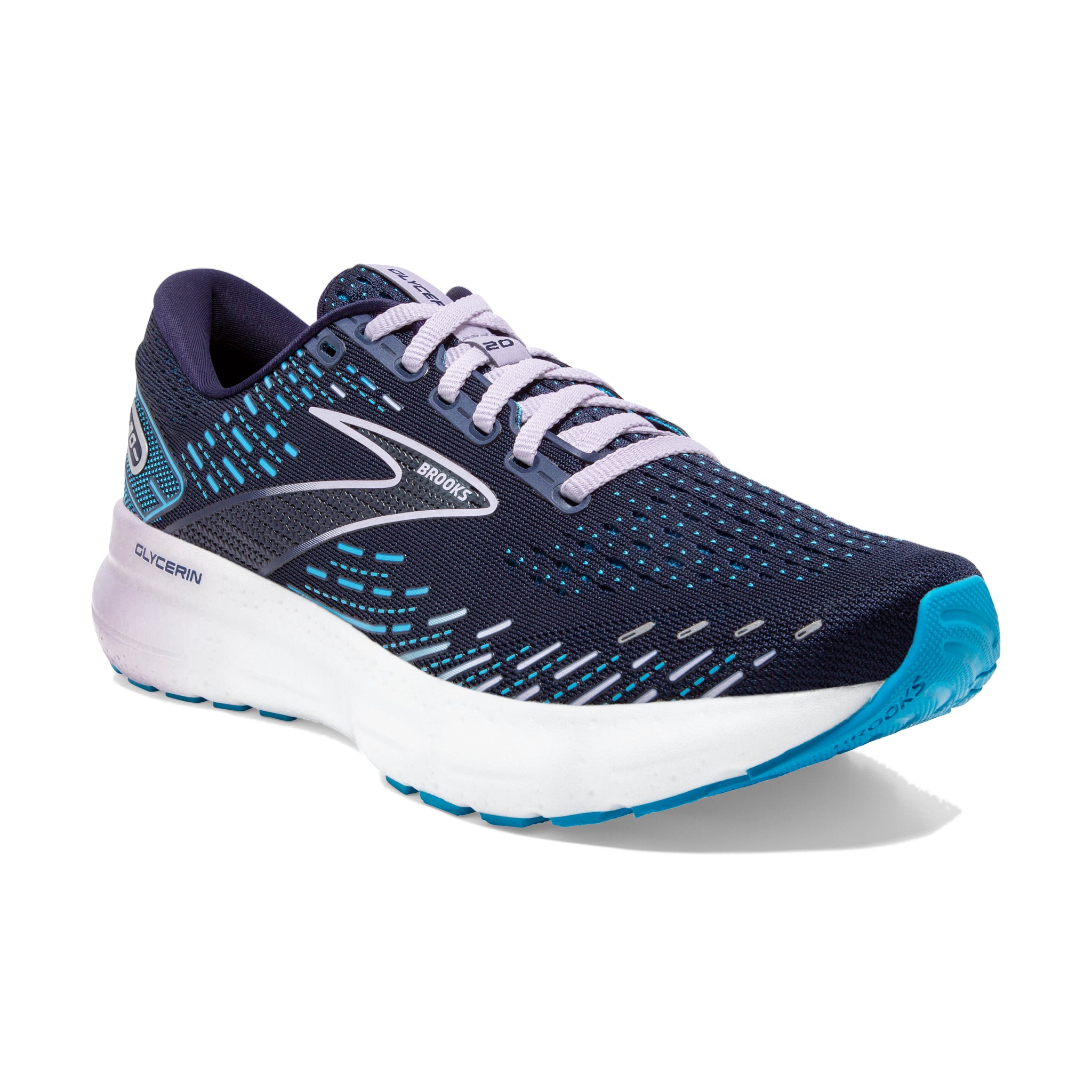 Brooks, Glycerin 20, Women, Peacoat/Ocean/Pastel Lilac