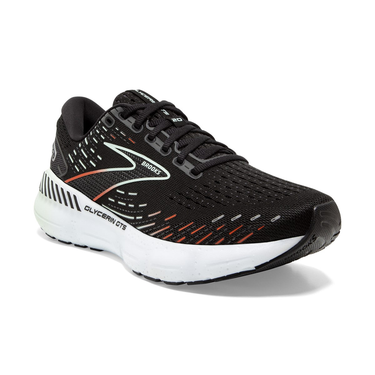 Brooks, Glycerin GTS 20, Women, Black/Red/Opal 