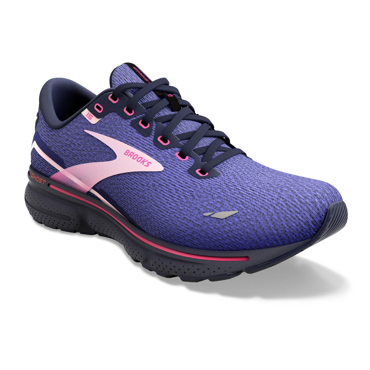 Brooks, Ghost 15, Women, Blue/Peacoat/Pink