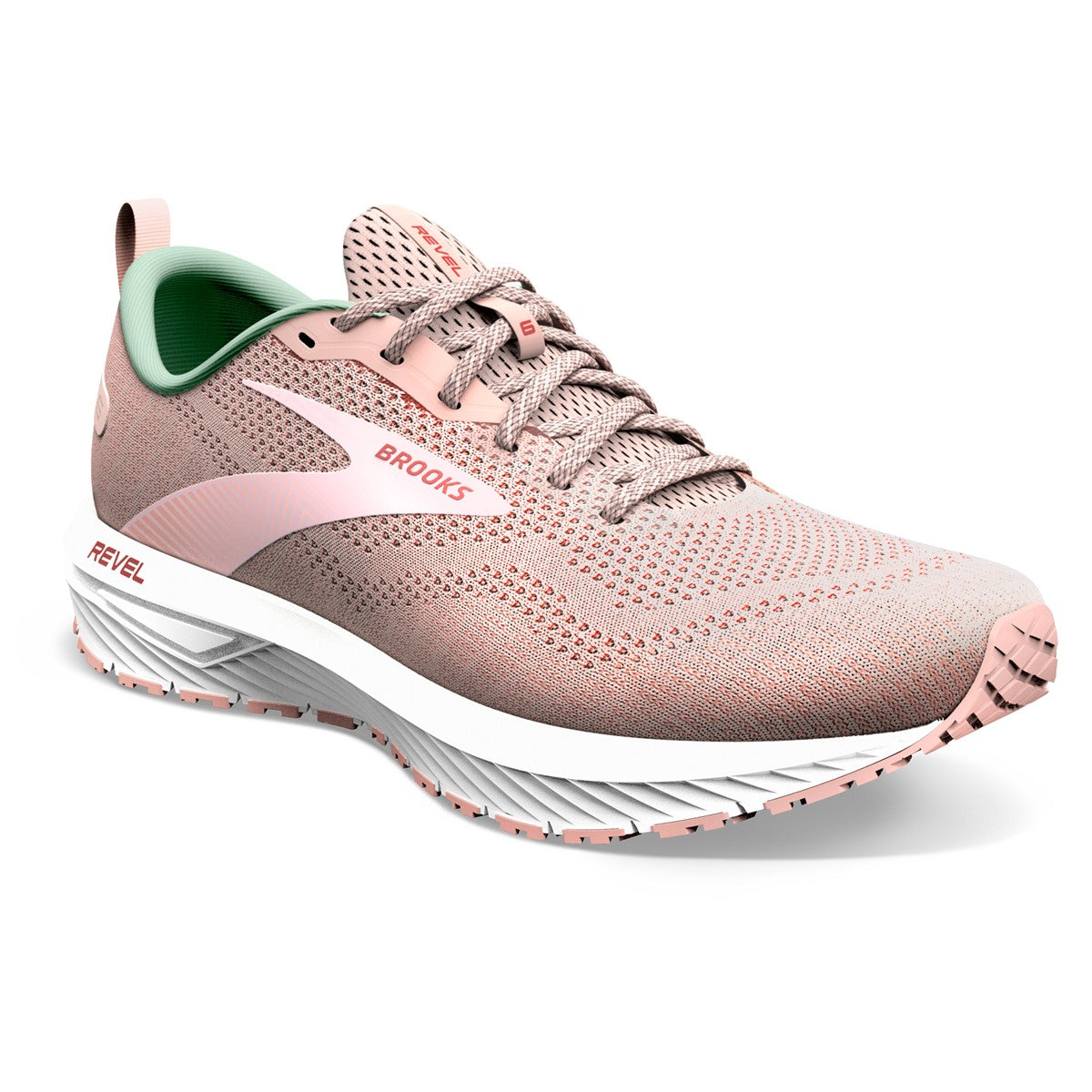 Brooks, Revel 6, Women, Peach Whip/Pink