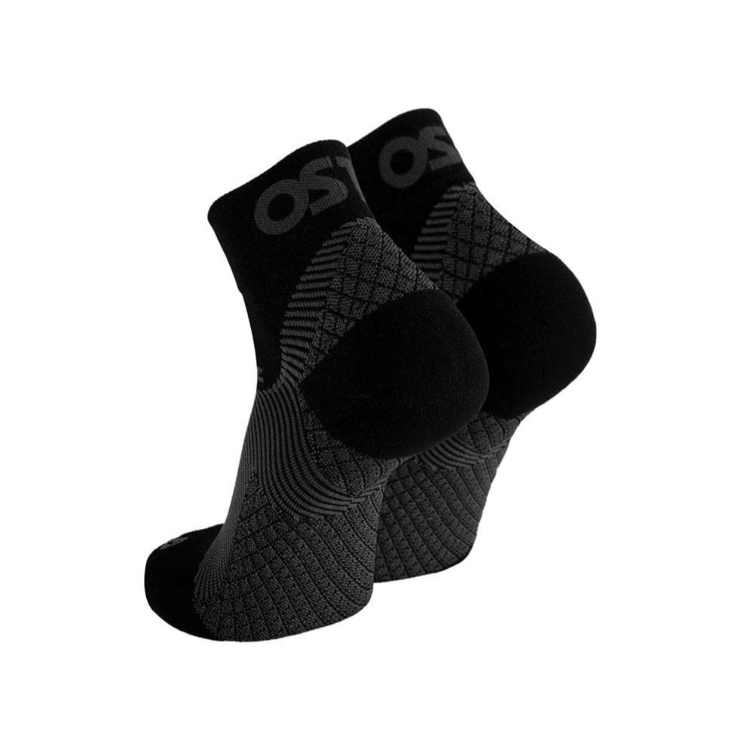 Os1st, FS4 Plantar Fasciitis Quarter Compression Sock, Unisex, Black