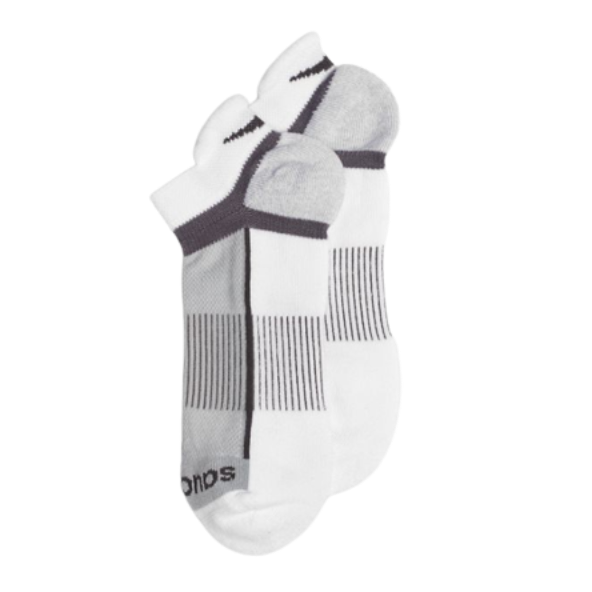 Saucony, Inferno Ultralight No Show 3 Pack Socks, unisex, White (100)