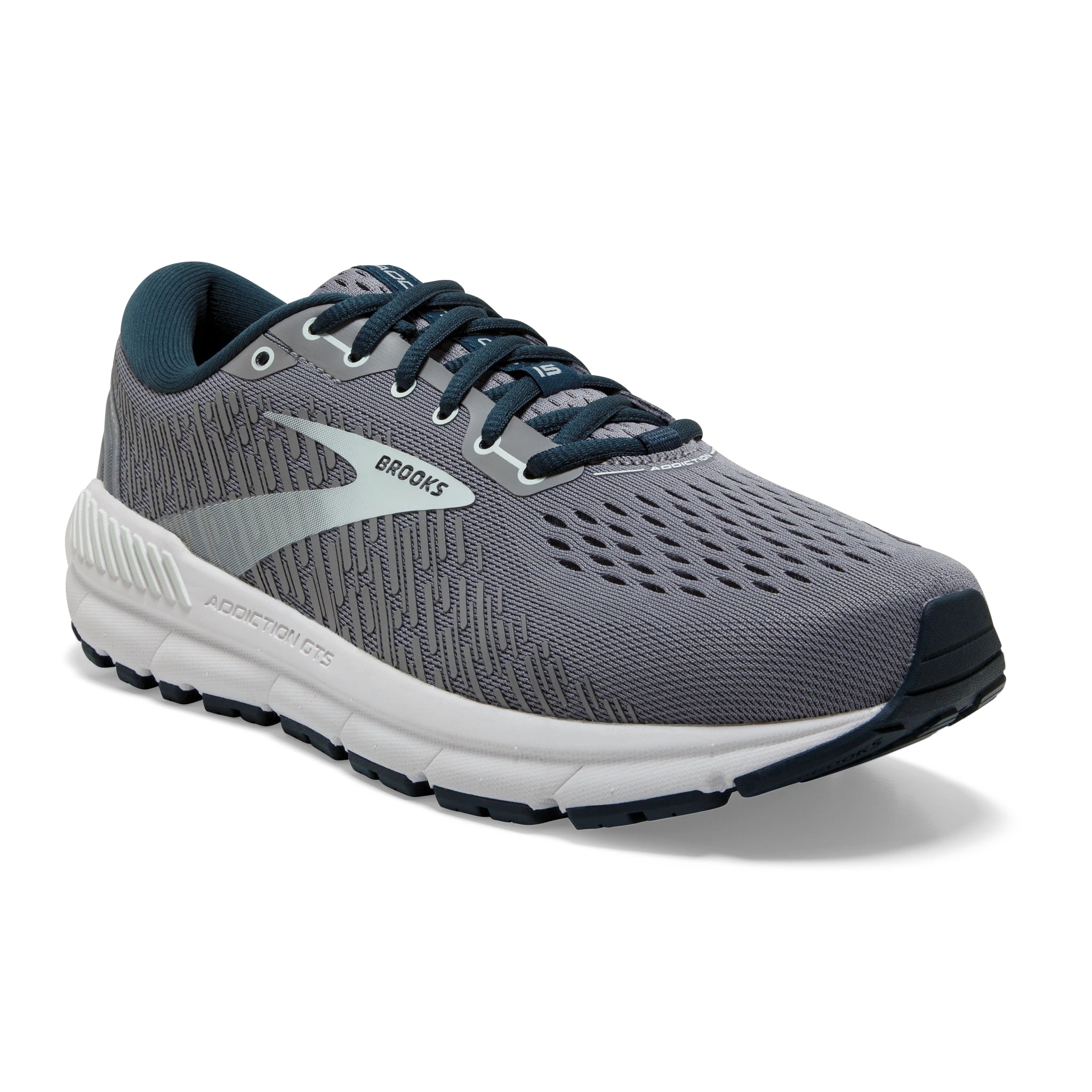 Brooks, Addiction 15 Extra Wide, Women, Grey/Navy/Aqua