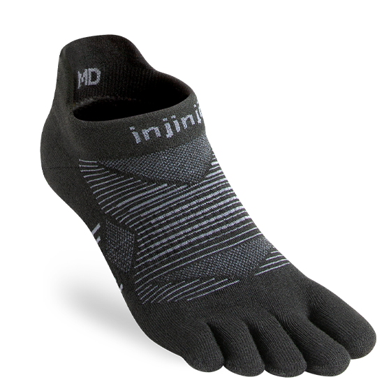 Injinji, Run Lightweight No Show, Unisex, Noir