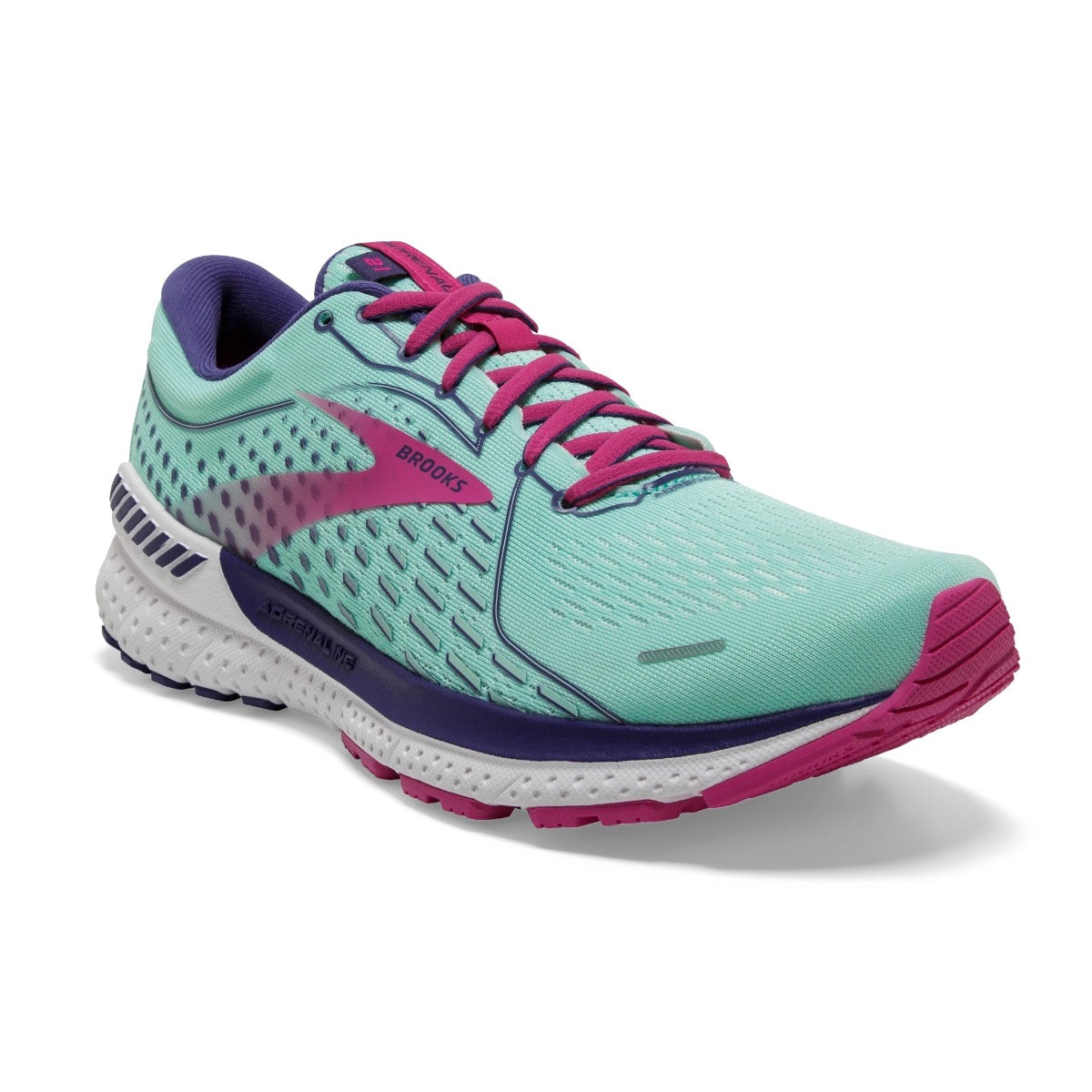 Brooks Adrenaline GTS 21 Running Shoes Grey Light Blue Womens Sz 9.5 B Med  $130