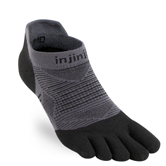 Injinji, Run Lightweight No Show, Unisex, Black