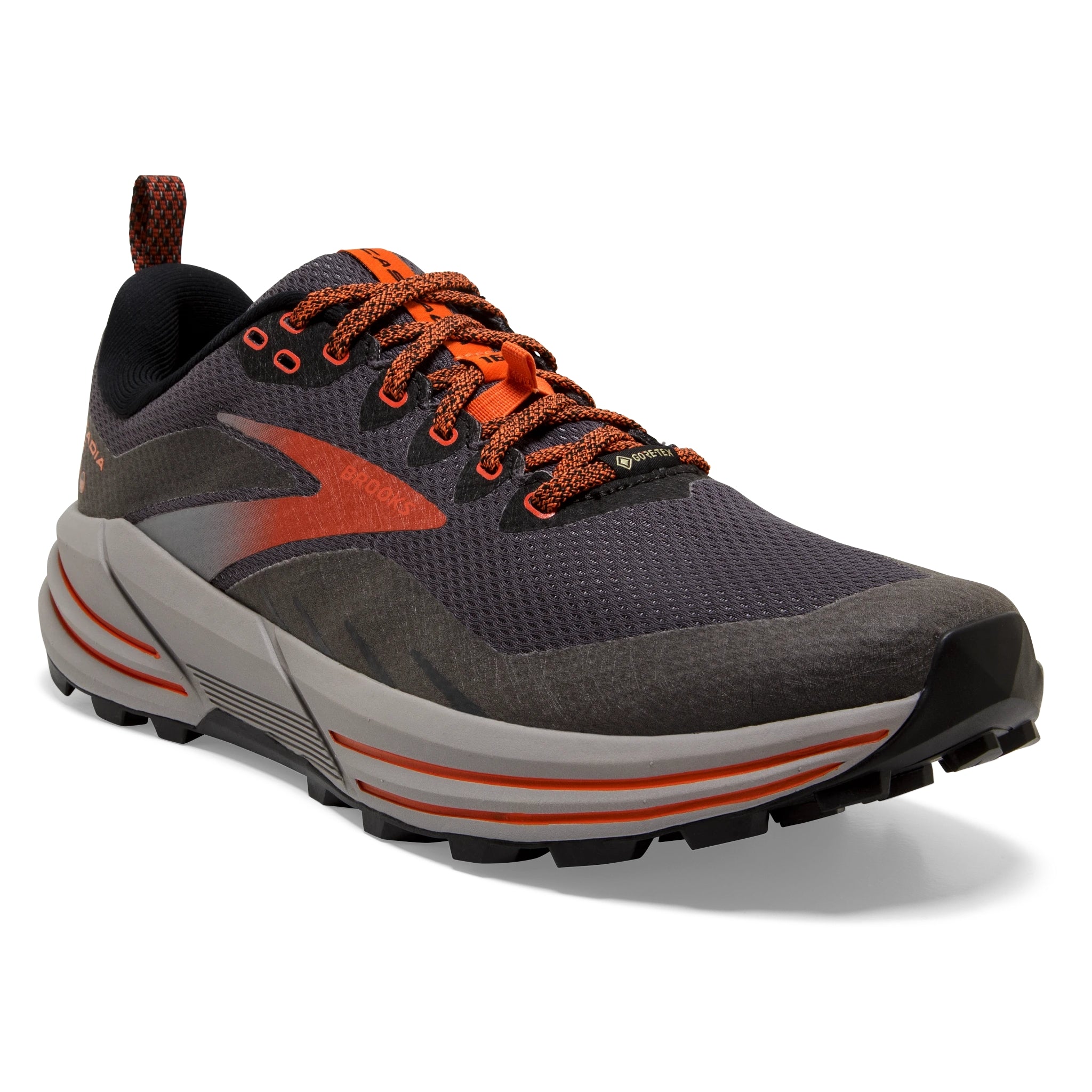 Brooks, Cascadia 16 GTX, Men, Black/Ebony/Cinnabar