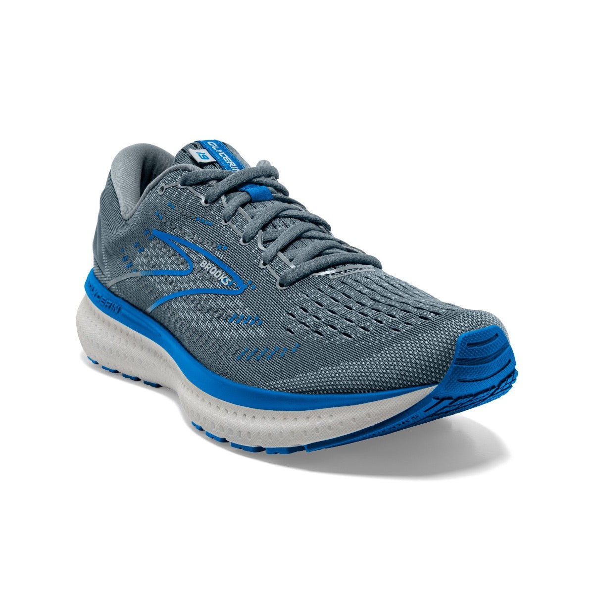 Brooks, Glycerin 19, Men, Quarry/Grey/Dark Blue 